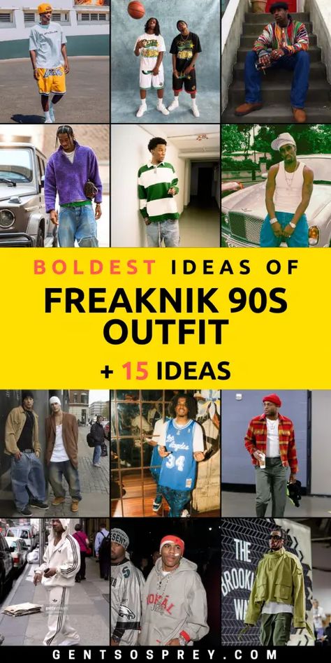 Discover the Top 20 Trendy Fall Looks for Men in 2024 - Elevate Your Autumn Wardrobe with Style! Freaknik Outfits For Men, Freaknik 90s Outfit Men, 90s Theme Party Outfit Men, 90s Summer Outfits Men, Black Men 90s Fashion, Freaknik 90s Outfit Ideas, 90s Party Outfit Men, Retro Theme Party Outfit, 90’s Fashion Men