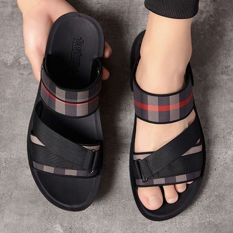 Images for Men's Sandals Casual Shoes Sports Shoes Best Sandals For Men, Casual Leather Sandals, Classy Sandals, Sandal Kulit, Shoes Classy, Mens Sandals Fashion, Leather Slippers For Men, Mens Sandals Casual, Fashion Shoes Sandals