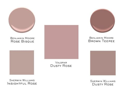 Rose Paint Color, Dusty Pink Bedroom, Burgundy Living Room, Rose Bedroom, Brown Bathroom, Shabby Chic Bedrooms, Bedroom Walls, Colors For Home, Bohol