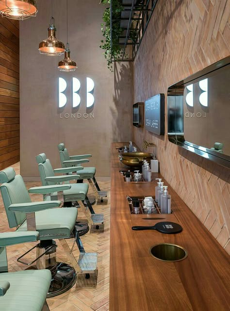 Barbershop Design Interior, Makeup Studio Decor, Brow And Lash, Barber Shop Interior, Salon Lighting, Hair Salon Ideas, Home Hair Salons, Brow Products, Hair Salon Design