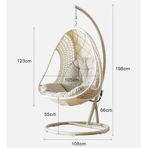 Pearl Rattan Garden Hanging Egg Chair with Stand, Garden Furniture OutdoorIndoor Chair Balcony, Hanging Egg Chair, Garden Storage, Furniture Outdoor, Egg Chair, Chairs For Sale, Outdoor Indoor, Hanging Chair, Garden Furniture