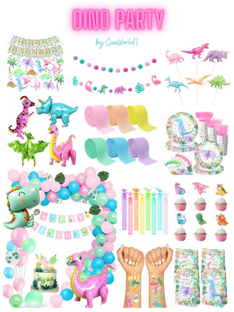 Pink dinosaur party