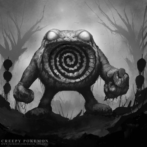 Scary Pokemon, Creepy Pokemon, Pokemon Monster, Pokemon Realistic, Pokemon Fusions, Pokémon Characters, Spooky Scary, Pokemon Drawings, Scary Art