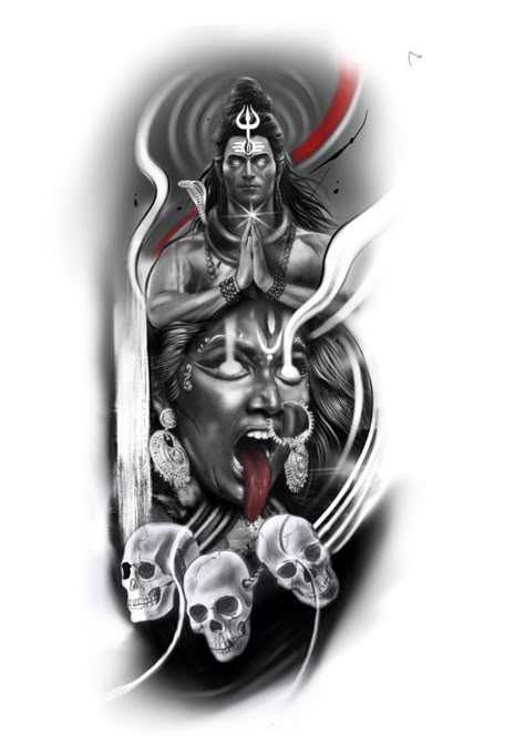 Shiva Design, Quetzalcoatl Tattoo, Forearm Cover Up Tattoos, Kali Tattoo, Hanuman Tattoo, Mahadev Tattoo, Shiva Sketch, God Tattoo, Skull Sleeve Tattoos