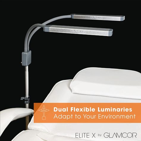 GLAMCOR Elite X Portable LED Lighting Kit for Eyelash Extension, Esthetician, Makeup, Filming & Photography | 5600K Five-Stage Dimming Daylight, with Travel Bag & Tripod (Grey) For Lash, Store Hours, Portable Light, Top Light, Esthetician, Led Lighting, Lighting Solutions, Content Creator, Eyelash Extensions