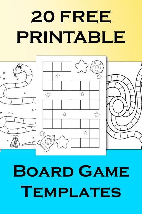 Transform game night with these 20 free printable blank board game templates! 🎲 From classic designs to customizable themes, unleash your creativity and craft the perfect board game for any occasion. Whether you're a teacher, a parent, or a game enthusiast, these templates offer endless possibilities for fun and learning. Get ready to roll the dice and let the games begin! #DIYGames #PrintableTemplates #FamilyFun Printable Blank Board Games, Grade One Math Games, Printable Game Boards Templates, Free Board Game Template Printable, Boardgame Template Free Printable, Make Your Own Board Game Kids, Free Printable Math Games, Home Made Games For Family, Home Made Board Games Ideas