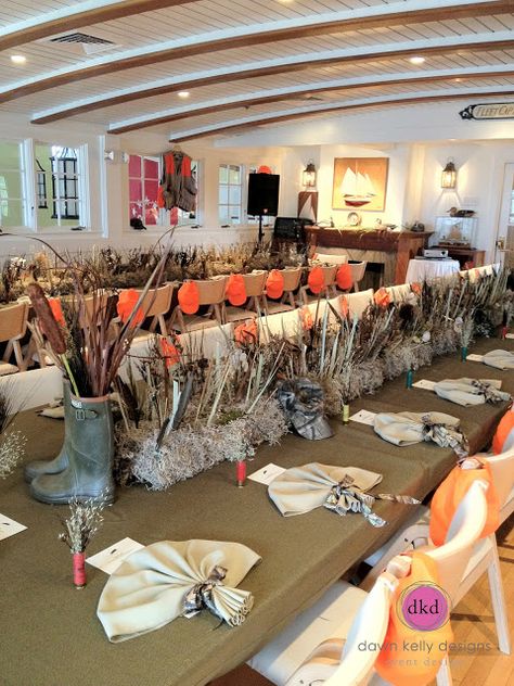 Wild Game Supper Decorations, Wild Game Dinner Decorations, Duck Hunting Birthday Party, Duck Hunting Birthday, Wild Game Dinner, Duck Dynasty Party, Hunting Birthday Party, Camo Party, Camo Birthday