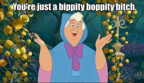 You're just a bippity boppity bitch. Awkward Situations, Fairy Godmother, E Card, Humor Memes, Laughter Is The Best Medicine, Funny Humor, Godmother, Disney Love, Too Funny