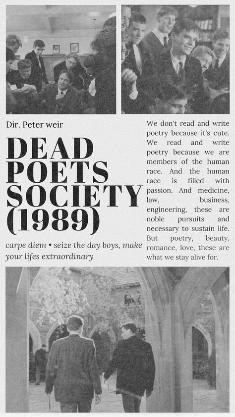 dead poets society movie wallpaper/poster Pobaw Poster, Dark Poster Prints, Movie Poster Wall Art, Poet Room Aesthetic, Movie Quotes Poster, Words For Poetry Writing, Dead Poets Society Poster Aesthetic, Book Wall Prints, Movie Quote Poster