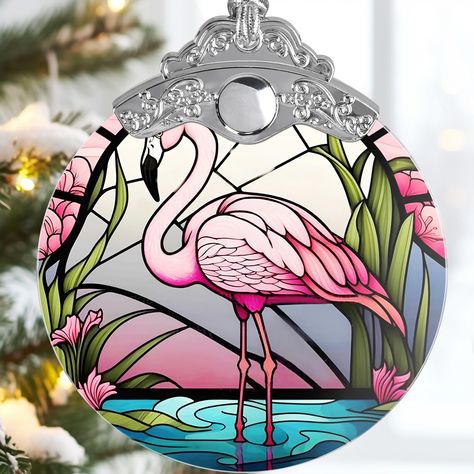 PRICES MAY VARY. ❗❗❗Note: Due to the special glass material, it is necessary to place the product on a white background, light background, or sunlight to achieve better results 🔆Who loves a flamingo? This ornament is for you! This adorable Christmas flamingo is new to my Christmas ornament collection. This little guy makes a lovely keepsake for anyone who loves flamingo in general. 🔆PRODUCT DETAILS — Material: high-quality glass ornament; Size: 3 inch; Hanging: comes with a silver ribbon for e Flamingo Christmas Decorations, Xmas Gifts Ideas, Flamingo Gift Ideas, Flamingo Christmas Tree, Christmas Mosaics, Christmas Flamingo, Flamingo Ornament, Flamingo Gifts, Flamingo Decor