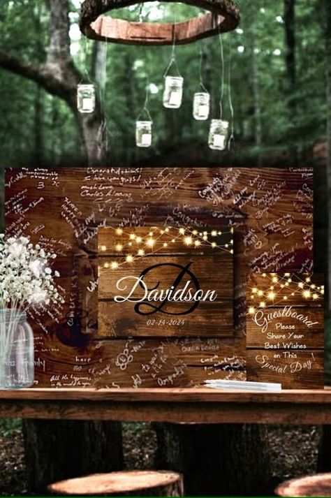 My Charmed Life Wedding Sign Gift, Wood Signs Wedding Gift, Wood Guest Book Sign, Wedding Guest Signing, Deep Profile, Wood Guest Book Wedding, Wood Guest Book, Personalized Wedding Guest Book, Wedding Guest Book Alternative