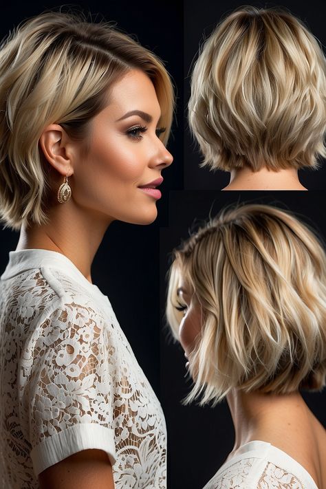 Short Flippy Hairstyles, Flippy Hairstyles, Flippy Hair, Messy Bob Hairstyles, Shaggy Haircuts, Fun Hair, Short Layered Haircuts, Makeup Tricks, Hair Makeover