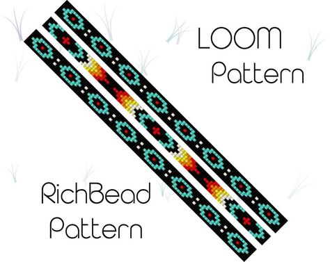 Bead Loom Patterns Native, Bead Bracelet Patterns, Bracelet Loom, Seed Bead Bracelet Patterns, Beaded Hat Bands, Native Beading Patterns, Stitch Jewelry, Bead Loom Designs, Loom Bracelet Patterns