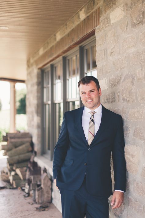 Groom portrait inspiration wearing navy suit with white dress shirt and Burberry Tie. Photo by Sandra Monaco Photography.  #NavySuit #GroomInspiration #NavySuitForAGroom #GroomGettingReady #PhotosOfGroom #SandraMonaco Monaco Photography, Navy Groomsmen Suits, Navy Groomsmen, Tie Photo, White Dress Shirt, Groom Getting Ready, Sports Coat, Groomsmen Suits, Navy Suit