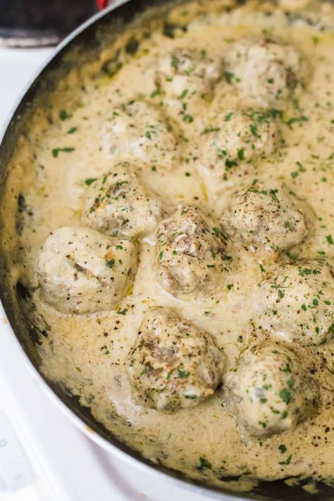 One Pot Keto Swedish Meatballs Keto Swedish Meatballs, Keto Entrees, Keto Meatballs, Low Carb Meats, Weekly Recipes, Keto Eating, Keto Dinners, Paleo Beef, Keto Lunch