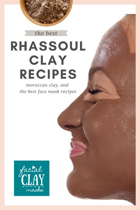 I can't get enough of Rhassoul Clay! You might also know this moroccan clay as Ghassoul Clay. This list of rhassoul clay mask recipes gives you a fresh new way to put your rhassoul clay to work for glowing skin. Clay is super effective at detoxifying, deep cleansing pores, and aiding with ongoing oil production.   #rhassoul #clay #morocco #ghassoul #moroccan #list #clay #recipes #face #mask #masks #facial #natural #skincare Rhassoul Clay Mask, Clay Mask Recipe, Moroccan Clay, Clay Recipes, Mask Recipes, Natural Face Care, Clay Face Mask, Face Mask Recipe, Oil Production