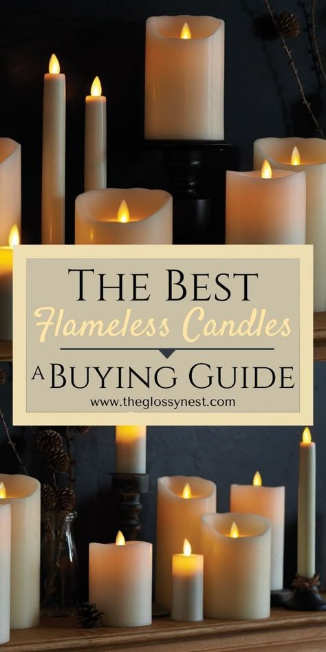 Led Candles Decor Ideas, Flameless Candles Decorating Ideas, Flameless Candles Wedding, Battery Operated Window Candles, Luminara Flameless Candles, Tapper Candles, Edge Styles, Flameless Taper Candles, Flameless Tea Lights