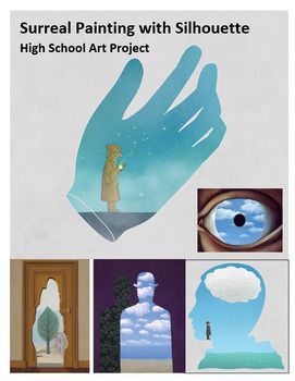 This surreal creative silhouetted painting project has students creating a surreal influenced image inside of a silhouette. It asks students to create an image about themselves using a self-discovery theme.Included in this zip file download is:-13 page Powerpoint with image examples, assignment description, examples by surrealist Rene Magritte, and renaissance artist Archimboldo, also description of mark breakdown, and a list of questions to guide students through ideas about themselves-Assignme Intro Art Projects, Plaster Projects For High School, Middle School One Day Art Projects, Jr High Art Projects Lesson Plans, Mixed Media High School Art Projects, High School Art Final Project, Holiday Elementary Art Projects, Jr High Art Lessons, Highschool Art Project Ideas Painting