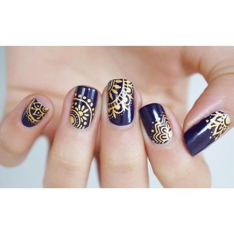 Imagen de Lara Mandala Nails, Matte Nails Design, Super Nails, Stamping Nail Art, Dark Nails, Acrylic Nail Art, Gel Nail Art, Creative Nails, Matte Nails