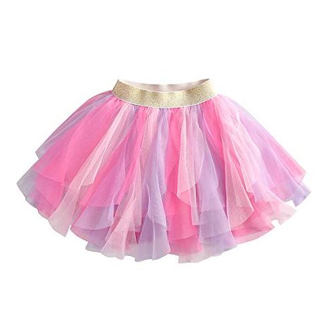 DXTON Girls Rainbow Flower Tulle Skirt Toddler Tutu Girls Clothes Tulle Skirt For Kids, Tutu En Tulle, Dance Skirts, Pink Tutu Skirt, Gonna In Tulle, Skirt Tutu, Tutu Ballet, Girl Tutu Skirt, Toddler Tutu