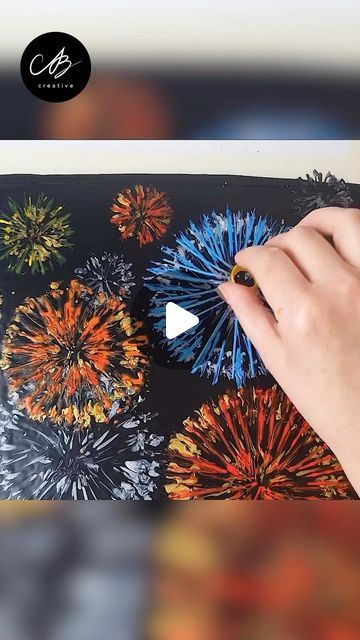 AB Creative on Instagram: "Some Inspiration to Start 2023 Creative! 🎇 Fireworks Painted using Toilet Roll! 😳 Full Tutorial Link in Bio + Story (Or search: ‘AB Creative’ on YouTube!) Thank you all for making this such a Wonderful Year - here’s to the next one! 🥂🎉 Some of you might remember this Piece from a few years back 😋❤️ . Paints: @artezaofficial (10% Off Code: ABCreative10) . . . . . . #fluidart_daily #pouring #fluid #instagood #instavideos #acrylicpaint #liquidart ##vids #acrylicblog #pouringpaint #dirtypour #vid #fluidpour #viral #sosatisfying #artoftheday #fluidsoul #abstractartist #femalepainting #fluidartfinds #abcreativeofficial #fluidartwork #beauty #fluidartist #flowerart #fluidpaint #abstract_post #pourart" How To Paint Fireworks, Fireworks Painting, Firework Painting, Insta Videos, Pouring Art, Toilet Roll, Painting For Kids, Abstract Artists, Daily Art