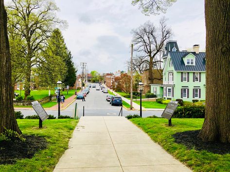 View of Downtown Westminster, Maryland. Paul Chandler April 2019. Westminster Maryland, Carroll County, Westminster, Maryland, Photography