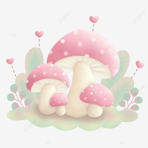 Pink Mushroom Aesthetic, Fairies Mushroom, Balloon Centerpieces Diy, Mushroom Background, Mushroom Png, Mushroom Illustration, Gnome Paint, Fairy Clipart, Fairy Drawings