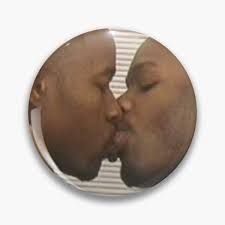 Two Black Men Kissing Meme" Pin by Jridge98 | Redbubble Kissing Meme, Kiss Meme, Men Kissing, Meme Design, Two Men, Meme Faces, Black Artists, Buttons Pinback, Hair Ideas