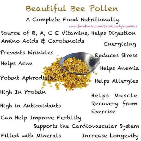 Bee Pollen and some of it's many and vast uses and benefits. I bought Bee Pollen from one of the Natives in Alpine, CA $7  totally beats Sprouts prices. Benefits Of Bee Pollen, Metabolic Meals, Pro Metabolic, Nutrition 101, Improve Fertility, Bee Inspired, Bee Pollen, Forever Living, Honey Bees