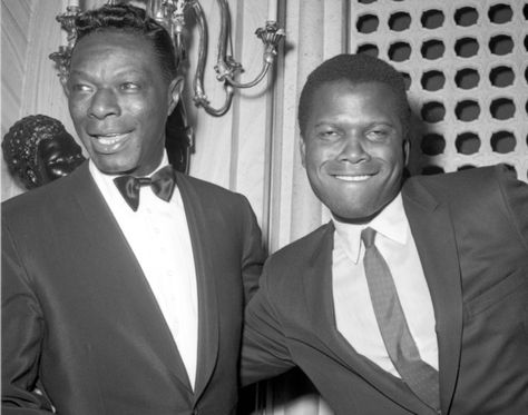 Sidney Poitier, Don Pedro, Black Glamour, Nat King Cole, Vintage Black Glamour, Black Actors, Black Hollywood, Black Celebrities, King Cole