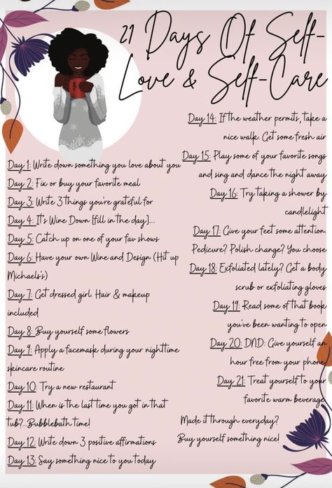 Self Love Icebreaker, 21 Day Self Love Challenge, Self Love Board Ideas, Journaling Prompts For Black Women, Self Love Group Activities, Self Love Games For Women, Self Care Event Ideas, Diy Self Love Journal Ideas, Self Love Content Ideas