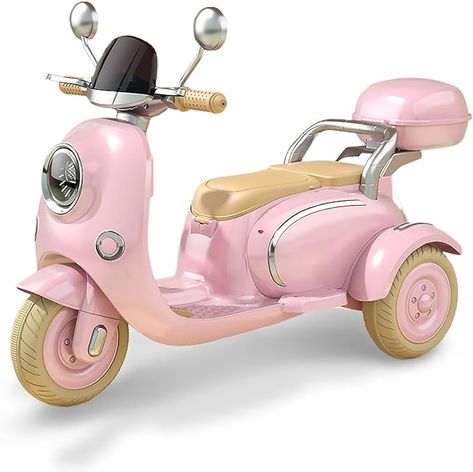 Amazon.com: HEIMILI 12V Kids Motorcycle, 3 Wheels 12v Kids Ride on Motorcycle with Mp3, Bluetooth, Headlight, Storage Box, Motorcycle for Kids, 12 Volt Kids Motorcycle Girl (Pink) : Toys & Games Motorcycle For Kids, Pink Toys, Pink Motorcycle, Kawaii Outfit Ideas, Bike Toy, Twin Birthday Parties, Kawaii Outfit, Kids Ride On Toys, Apple Headphone