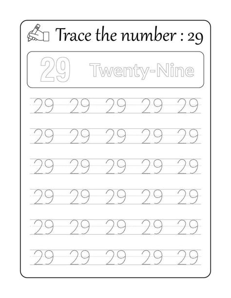 Trace the number 29. Number Tracing for kids Tracing For Kids, 29 Number, Number Tracing, Number Worksheets, Tracing Letters, Tracing Worksheets, Logo Banners, Heart With Arrow, Preschool Worksheets