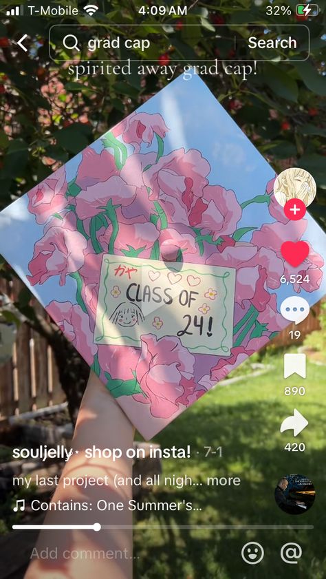 Demon Slayer Graduation Cap, Haikyuu Graduation Cap, Studio Ghibli Graduation Cap Ideas, Anime Cap Ideas For Graduation, Howls Moving Castle Grad Cap, Grad Cap Studio Ghibli, Cap Decoration Graduation Anime, 2enior Ye4r, Diy Graduation Cap