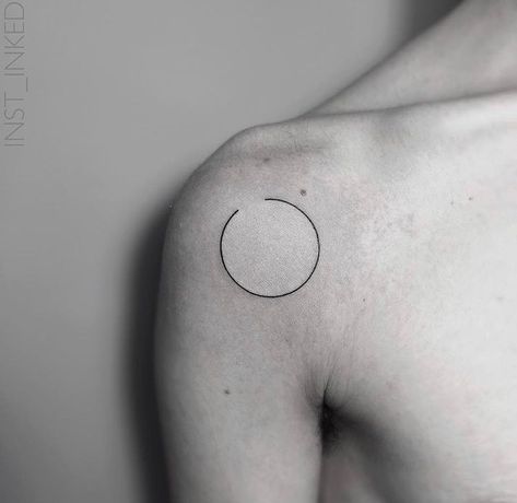 Unfinished Circle Tattoo, Incomplete Circle Tattoo, Open Circle Tattoo, Abstract Circle Tattoo, Imperfect Circle Tattoo, Shoulder Circle Tattoo, Circle Tattoo On Shoulder, Circle Tattoo Shoulder, Circle Shoulder Tattoo