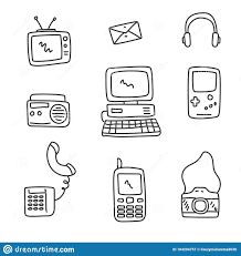 Set of Old Technology Doodle Vector Illustration Stock Vector - Illustration of drawn, business: 184294757 Technology Doodle, Drawing Technology, Analog Devices, Doodle Vector, Means Of Communication, Doodle Books, Pretty Wallpapers Tumblr, Old Technology, Fantasy Books To Read