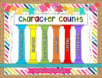 These posters are great references for teaching the 6 pillars of character. They include:CitizenshipTrustworthinessCaringRespectResponsibilityFairnessThey are cute, fun, and perfect for your primary classroom. Each include a picture visual and child friendly definition.Enjoy :) Character Counts Pillars, Character Counts Bulletin Boards, Character Counts Activities, 6 Pillars Of Character, Character Bulletin Boards, Pillars Of Character, Character Counts, History Teacher, School Social Work