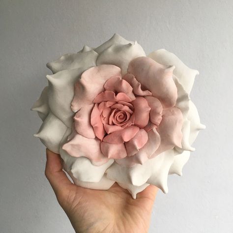 Limestone Garden, English Tea Roses, Pottery Flowers, Rose Sculpture, Ceramic Rose, Translucent Porcelain, Ceramic Wall Sculpture, Porcelain Sculpture, Dust Pink