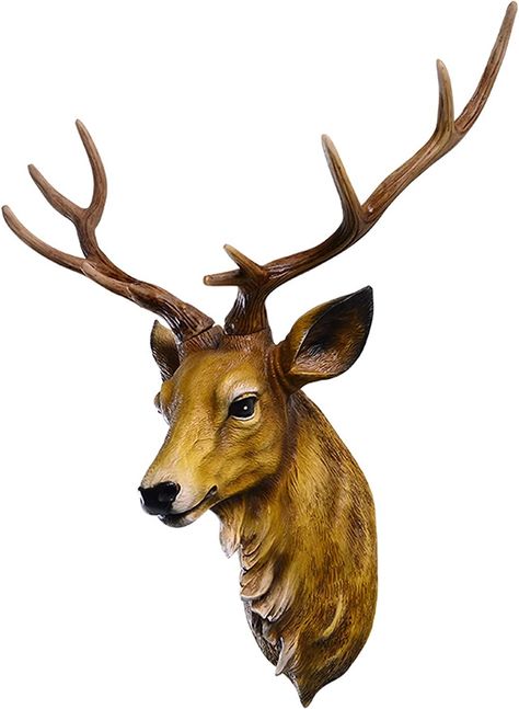 AmazonSmile: Wall Decor Deer Head,Artificial Animal Head Wall Decor,Large Wall Hanging Faux Taxidermy Decor Stag Head Antler Sculpture,Modern Art Animal Decoration Mounted Ornaments (Color : White) : Home & Kitchen Faux Taxidermy Decor, Animal Head Decor, Sculpture Modern Art, Deer Head Decor, Deer Head Wall Mount, Deer Heads Mount, Creative Sculpture, Animal Head Wall Decor, Wall Decor Large Wall