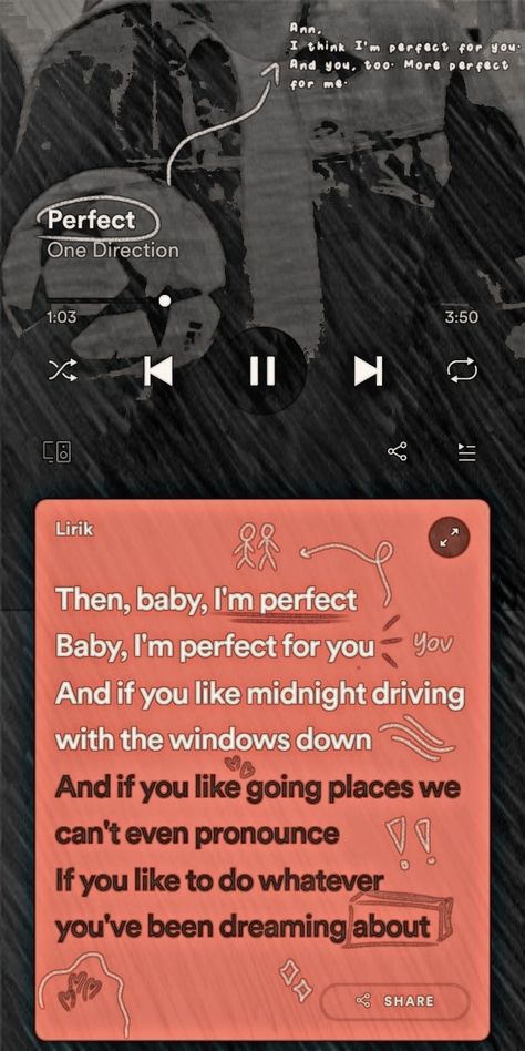 Perfect Song Wallpaper, Perfect One Direction Lyrics, Spotify One Direction, Perfect Spotify, Perfect One Direction, Right Now One Direction, One Direction Songs, One Direction Lyrics, One Direction Wallpaper