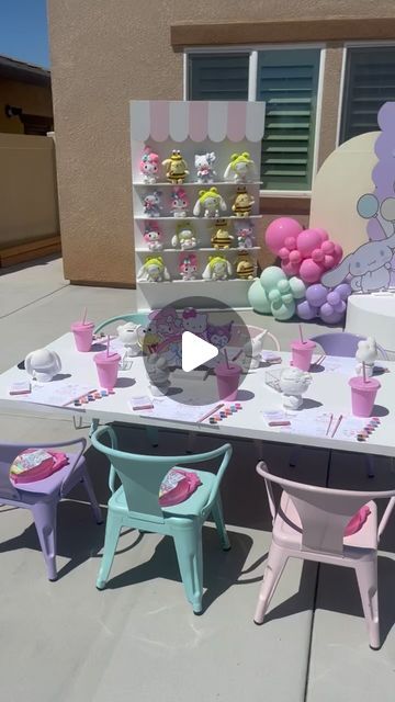 Hello Kitty Party Activities, Sanrio Themed Birthday Party, Hello Kitty Party Ideas Decoration, Sanrio Party Ideas, Sanrio Themed Party, Sanrio Birthday Party Ideas, Sanrio Birthday Cake, Hello Kitty Cumpleaños, Birthday Sanrio