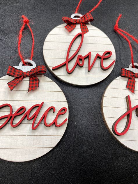 Christmas Ornaments - Discover thousands of brands and great products, all catered for the modern shopper like YOU. Check It Out Now! Engraver Projects, Engraver Ideas, Round Christmas Ornaments, Laser Christmas, Engraved Ornaments, Laser Cut Wood Crafts, Laser Projects, Laser Engraved Ideas, Laser Ideas