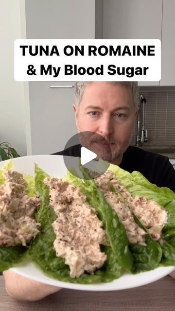 Justin Richard on Instagram: "Tuna salad on Romain lettuce and my blood sugar. How does it affect affect my glucose levels? #glucose #bloodsugar #insulinresistant1 #tunasalad" Low Glucose Meals, Romaine Lettuce Recipe, Salad Romaine Lettuce, Romain Lettuce, Tuna Lettuce Wraps, Salad Romaine, Lettuce Recipes, Low Carb High Protein, Healthy Tuna