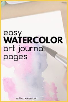 Watercolor Pages, Watercolor Tricks, Scrap Notebook, Art Journal Watercolor, Face Excercise, Easy Art Journal, Analog Art, Background For Poster, Journal Watercolor