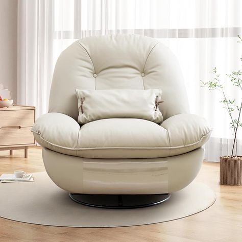 COOSLEEP Oversized Electric Rocker Recliner Swivel Glider with 43.5'' Sitting Width and 270° Swivel,360° Surround Sound Breathing Ambient Lighting, Comes a 3-in-1 Pillow (Beige) Modern Rocker, Oversized Recliner, Rocker Recliner Chair, Glider Rocking Chair, Swivel Recliner Chairs, Power Recliner Chair, Rocker Chairs, Swivel Recliner, Electric Recliners