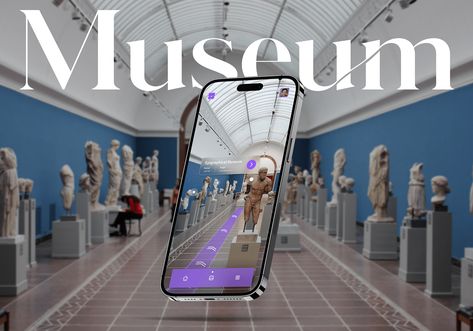 Museum AR App on Behance Logos, Ar App, Museum Design, Project Work, Ar Vr, Information Architecture, Fashion Graphic Design, Environmental Graphics, Architecture Visualization