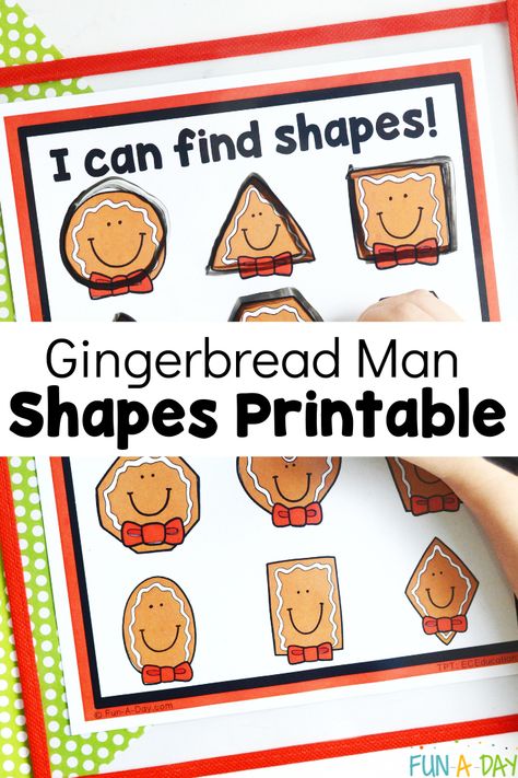 Shape Mats Free Printable, Gingerbread Activities Preschool, Free Printable Gingerbread Man, Gingerbread Man Math, Gingerbread Man Preschool, Gingerbread Man Free, Gingerbread Man Unit, Gingerbread Math, Gingerbread Man Crafts