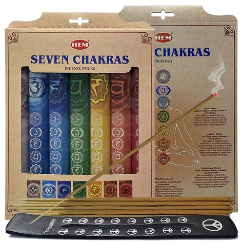 PRICES MAY VARY. Incense stick holder set: This bundle includes 7 unique fragarances (1 for each chakra) and Trumiri incense holder. 20 Hem Insence sticks of each fragarance (each chakra) in the packet. Crown (Sahasrara the 7th chakra),Third Eye (Ajna the 6th chakra,Throat (Vishuddha the 5th chakra),Heart (Anahta the 4th chakra),Solar Plexus (Manipura the 3rd chakra),Sacral (Swadhishthana the 2nd chakra) and Root (Muladhara the 1st chakra). Inciensos aromaticos - Agarbatti Sticks - Our incense s 1st Chakra, 3rd Chakra, 2nd Chakra, Chakra Gifts, Chakra Throat, Incense Sticks Holder, Seven Chakras, Indie Room, Incense Cones