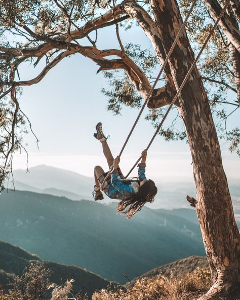 Girl Swinging, Landscape Concept, San Gabriel, Fantasy Forest, Fantasy Places, Aesthetic Photography Nature, Big Adventure, Travel Instagram, Photo Challenge