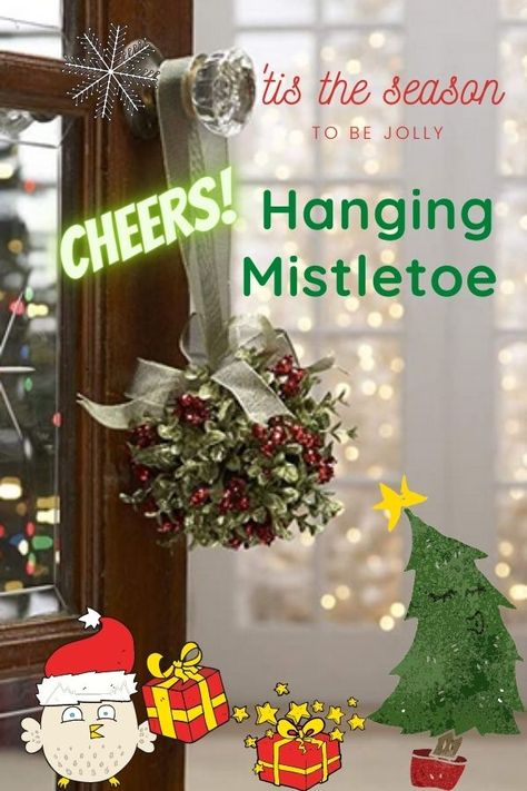 Hanging Mistletoe for Christmas Hanging Mistletoe, Holly Decorations, Mistletoe Christmas, Kissing Ball, Mighty Oaks, Traditional Colonial, Faux Leaf, Colonial Christmas, Tis The Season To Be Jolly